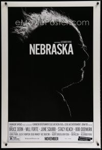 6e565 NEBRASKA advance DS 1sh '13 cool high contrast profile image of Bruce Dern!