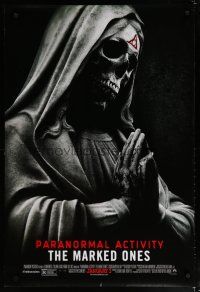 6e587 PARANORMAL ACTIVITY THE MARKED ONES advance DS 1sh '14 horror image of praying skeleton!