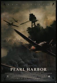 6e589 PEARL HARBOR advance DS 1sh '01 Ben Affleck, World War II fighter planes over battleship!