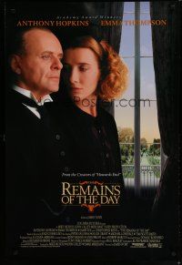 6e640 REMAINS OF THE DAY int'l DS 1sh '93 Anthony Hopkins, James Fox, Christopher Reeve