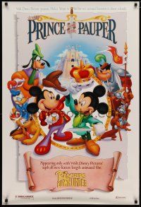 6e641 RESCUERS DOWN UNDER/PRINCE & THE PAUPER DS 1sh '90 Disney double-feature, Bill Morrison art!