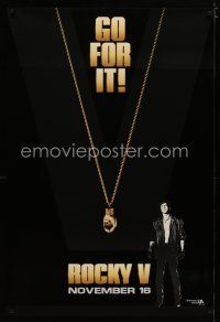 6e654 ROCKY V teaser 1sh '90 Sylvester Stallone, John G. Avildsen boxing sequel, go for it!