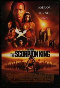 6e675 SCORPION KING DS 1sh '02 The Rock is a warrior, legend, king, Michael Clarke Duncan!