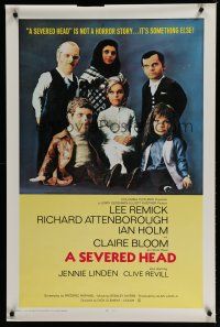 6e683 SEVERED HEAD 1sh '71 Lee Remick, Richard Attenborough, Ian Holm, Bloom