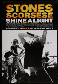 6e689 SHINE A LIGHT advance DS 1sh '08 Martin Scorcese's Rolling Stones documentary, concert image!