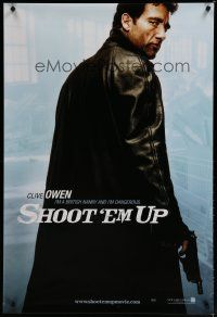 6e691 SHOOT 'EM UP teaser 1sh '07 Clive Owen, I'm a British nanny and I'm dangerous!