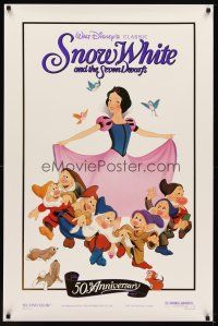 6e706 SNOW WHITE & THE SEVEN DWARFS foil 1sh R87 Walt Disney animated cartoon fantasy classic!
