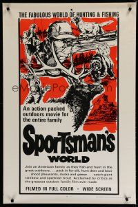 6e715 SPORTSMAN'S WORLD 1sh '69 William Bryant, fabulous world of hunting & fishing!