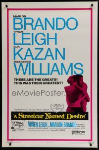 6e737 STREETCAR NAMED DESIRE 1sh R70 Marlon Brando, Vivien Leigh, Elia Kazan classic!