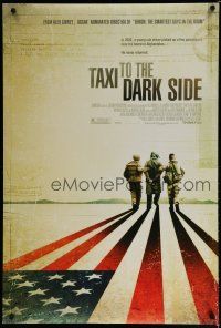 6e753 TAXI TO THE DARK SIDE DS 1sh '07 soldiers & prisoner w/shadows in the shape of the U.S. flag!