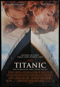 6e766 TITANIC revised style A int'l DS 1sh '97 DiCaprio, Kate Winslet, with Gloria Stuart credited!