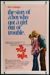 6e768 TO FIND A MAN 1sh '72 Pamela Sue Martin, the story of a boy who got a girl out of trouble!