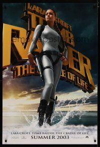 6e771 TOMB RAIDER THE CRADLE OF LIFE teaser DS 1sh '03 full-length image of sexy Angelina Jolie!