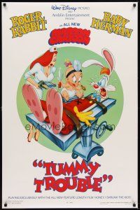 6e789 TUMMY TROUBLE DS 1sh '89 Roger Rabbit & sexy nurse Jessica with doctor Baby Herman!