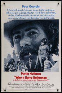 6e825 WHO IS HARRY KELLERMAN style B 1sh '71 Dustin Hoffman in cowboy hat wants to know!