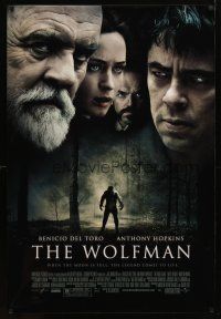 6e835 WOLFMAN DS 1sh '10 Benicio Del Toro, Anthony Hopkins, Emily Blunt & Hugo Weaving!