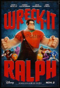 6e841 WRECK-IT RALPH advance DS 1sh '12 cool Disney animated video game movie, great image!