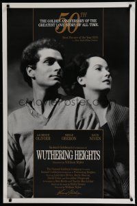 6e842 WUTHERING HEIGHTS 1sh R89 Laurence Olivier is torn with desire for Merle Oberon!