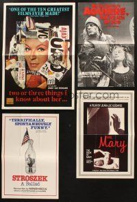 6f036 LOT OF 15 FOLDED ARTHOUSE POSTERS '60s-70s many images from a variety of different movies!
