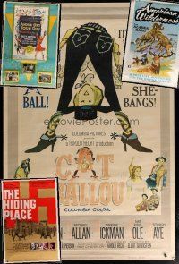 6f135 LOT OF 4 UNFOLDED 40X60S '50s-70s Cat Ballou, Annie Get Your Gun, American Wilderness+more!