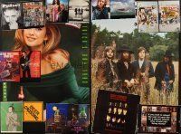 6f168 LOT OF 18 UNFOLDED MUSIC & COMMERCIAL POSTERS '70s-90s Beatles, Kathy Ireland & many more!