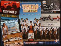 6f223 LOT OF 7 UNFOLDED ADVERTISING POSTERS FROM DIFFERENT BRANDS OF BEER '90s-00s great images!