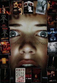 6f238 LOT OF 20 UNFOLDED DOUBLE-SIDED ONE-SHEETS FROM THRILLER MOVIES '00s cool images!