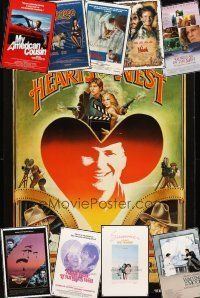 6f256 LOT OF 35 UNFOLDED AND FORMERLY FOLDED ONE-SHEETS '75 - '91 Hearts of the West & more!