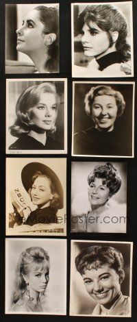 6f107 LOT OF 8 8x10 STILLS OF SEXY ACTRESSES '30s-60s Elizabeth Taylor, Katharine Ross & more!