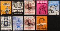 6f082 LOT OF 9 DANISH PROGRAMS FROM JOHN WAYNE MOVIES '60s-70s filled with different images!