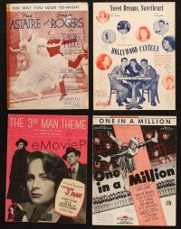6f043 LOT OF 4 SHEET MUSIC '40s-50s Swing Time, Hollywood Canteen, Third Man, One in a Million!