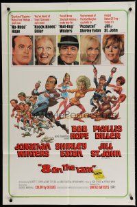 6g023 8 ON THE LAM 1sh '67 Bob Hope, Phyllis Diller, Jill St. John, wacky Jack Davis art of cast!