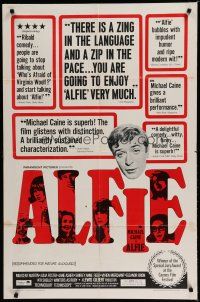 6g035 ALFIE 1sh '66 British cad Michael Caine loves them & leaves them, ask any girl!