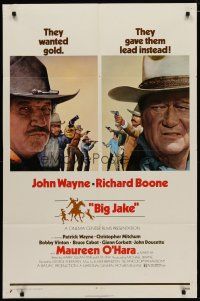 6g097 BIG JAKE 1sh '71 Richard Boone wanted gold but John Wayne gave him lead instead!