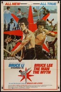 6g128 BRUCE LEE: THE MAN, THE MYTH 1sh '77 Bruce Lee biography, The Dragon Lives, Neal Adams art!