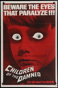 6g158 CHILDREN OF THE DAMNED 1sh '64 beware the creepy kid's eyes that paralyze!