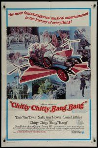 6g163 CHITTY CHITTY BANG BANG style B 1sh '69 Dick Van Dyke, Sally Ann Howes, wild flying car!
