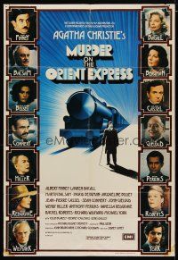 6g590 MURDER ON THE ORIENT EXPRESS English 1sh '74 great different art of train & top cast!