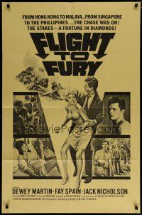 6g302 FLIGHT TO FURY 1sh '64 Dewey Martin, Fay Spain, early Jack Nicholson!