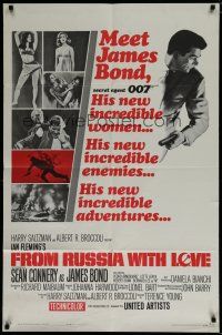 6g327 FROM RUSSIA WITH LOVE int'l 1sh '64 images of Sean Connery as James Bond & Bond girls!