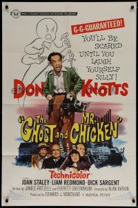 6g345 GHOST & MR. CHICKEN 1sh '66 wacky Don Knotts, you'll be scared til you laugh yourself silly