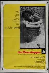 6g372 GRASSHOPPER style A 1sh '70 romantic image of Jacqueline Bisset making love in the shower!
