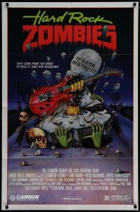 6g400 HARD ROCK ZOMBIES 1sh '85 wild art, they came from the grave to rock n' rave & misbehave!