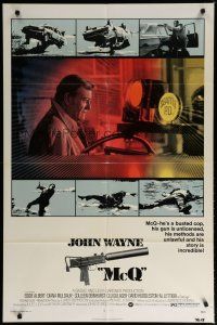 6g564 McQ 1sh '74 John Sturges, John Wayne is a busted cop with an unlicensed gun!