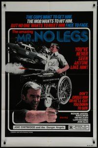 6g584 MR. NO LEGS 1sh '81 Richard Jaeckel, wild action, wheelchair & guns image!