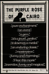 6g695 PURPLE ROSE OF CAIRO 1sh '85 Jeff Daniels steps out of movie into Mia Farrow's life!