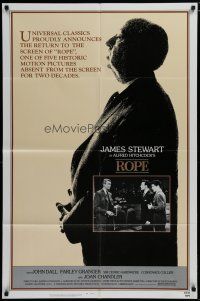 6g743 ROPE 1sh R83 James Stewart, profile image of director Alfred Hitchcock!