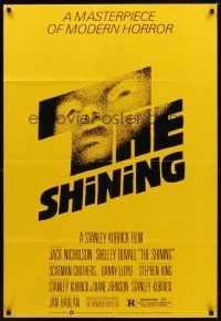 6g770 SHINING 1sh '80 Stephen King & Stanley Kubrick masterpiece, Jack Nicholson, Saul Bass art!