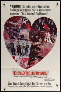 6g805 ST. VALENTINE'S DAY MASSACRE 1sh '67 most shocking event of America's most lawless era!