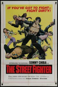 6g820 STREET FIGHTER 1sh '74 Gekitotsu! Satsujin ken, Sonny Chiba, martial arts action!